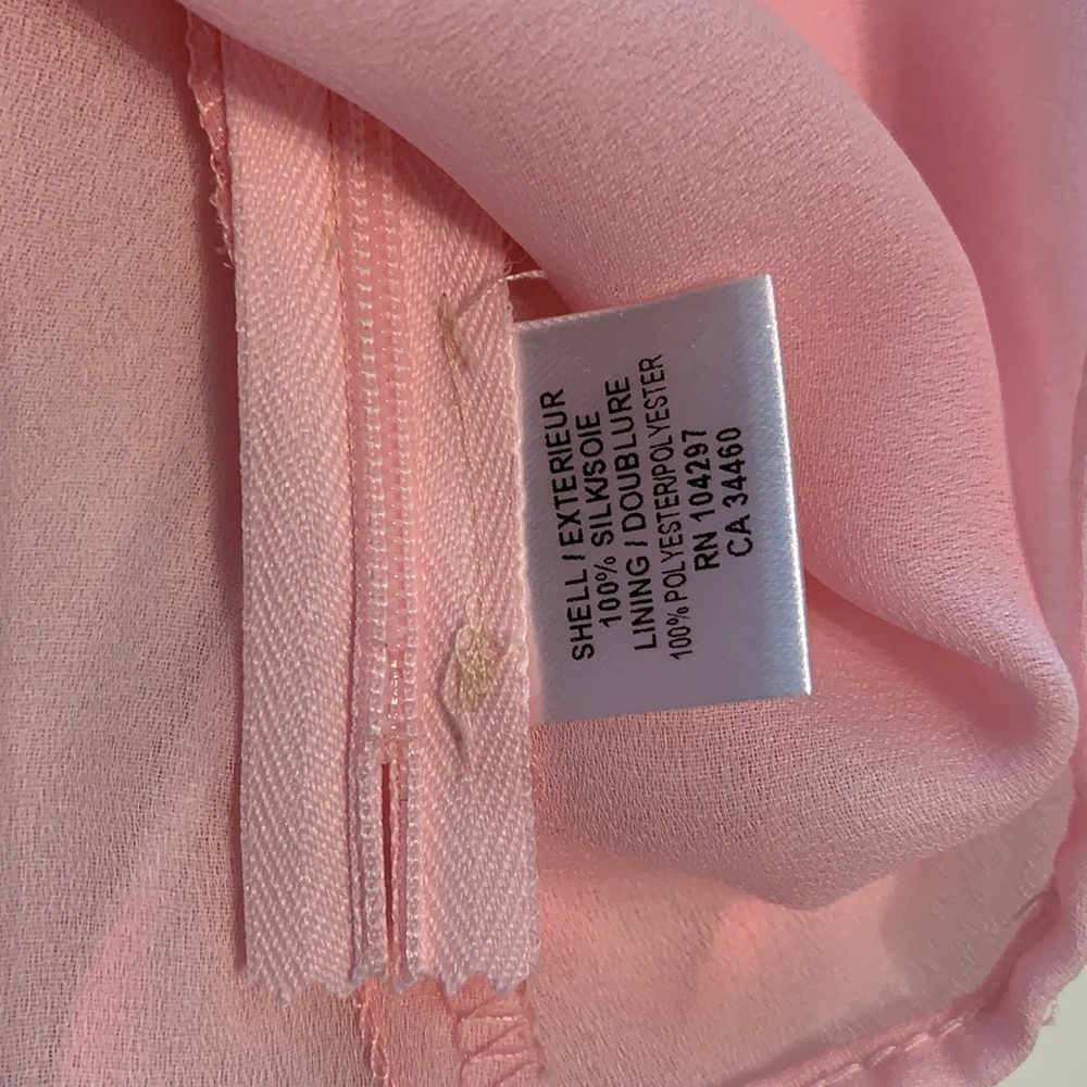 Milly pink white silk sleeveless top NWT 12 - Picture 4 of 9
